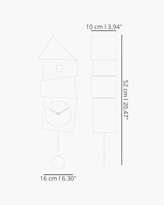 Progetti Crooked cuckoo clock - Buy now on ShopDecor - Discover the best products by PROGETTI design