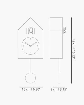 Progetti Freebird wall/cuckoo clock - Buy now on ShopDecor - Discover the best products by PROGETTI design