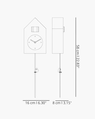 Progetti Freebird wall/cuckoo clock - Buy now on ShopDecor - Discover the best products by PROGETTI design