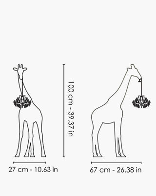 مصباح أرضي صغير الحجم على شكل زرافة Qeeboo Giraffe In Love