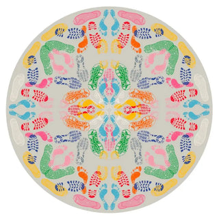 Qeeboo Let's Dance Human Traces Round carpet diam. 200 cm. - 78.74 in. White - Buy now on ShopDecor - Discover the best products by QEEBOO design