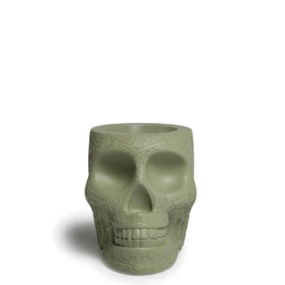 Qeeboo Mexico planter and champagne cooler in the shape of a skull Qeeboo Balsam Green - Buy now on ShopDecor - Discover the best products by QEEBOO design