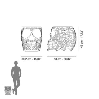 Qeeboo Mexico planter and champagne cooler in the shape of a skull