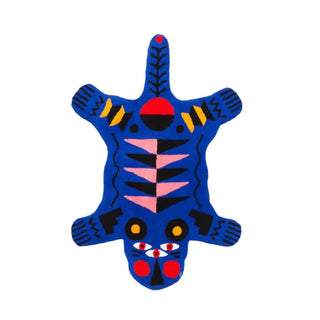 Qeeboo Oggian Blue Panther carpet 150 cm. - 59.05 in. - Buy now on ShopDecor - Discover the best products by QEEBOO design