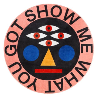 Qeeboo Oggian Στρογγυλό χαλί διάμ. 200 εκ. - 78.74 in.