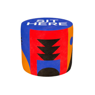 Qeeboo Oggian small pouf Electric Blue - Buy now on ShopDecor - Discover the best products by QEEBOO design