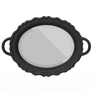 Qeeboo Plateau Miroir mirror in polyethylene Black - Buy now on ShopDecor - Discover the best products by QEEBOO design