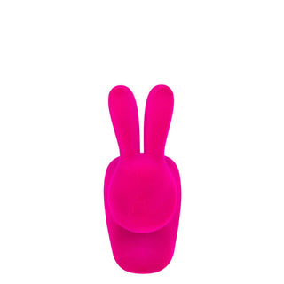 Qeeboo Rabbit Chair Baby Velvet Finish in the shape of a rabbit - Buy now on ShopDecor - Discover the best products by QEEBOO design