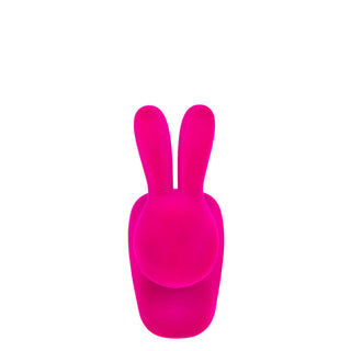 Qeeboo Rabbit Chair Baby Velvet Finish in the shape of a rabbit - Buy now on ShopDecor - Discover the best products by QEEBOO design