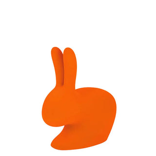 Qeeboo Rabbit Chair Velvet Finish in the shape of a rabbit Qeeboo Velvet Orange - Buy now on ShopDecor - Discover the best products by QEEBOO design