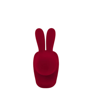 Qeeboo Rabbit Chair Baby Velvet Finish in the shape of a rabbit - Buy now on ShopDecor - Discover the best products by QEEBOO design