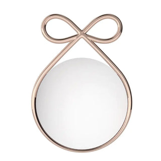 Qeeboo Ribbon Mirror Metal Finish Qeeboo Rose Gold - Buy now on ShopDecor - Discover the best products by QEEBOO design