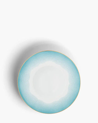 Raynaud Aura coupe deep plate in Limoges porcelain with light blue decoration