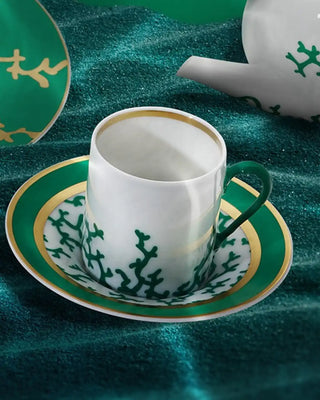 Raynaud Cristobal coffee cup with saucer in Limoges porcelain