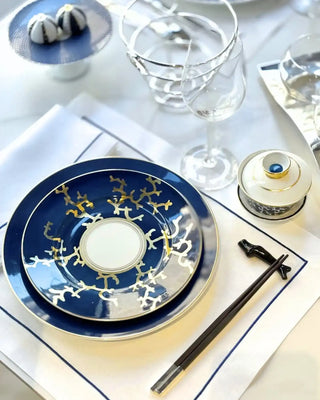 Raynaud Cristobal rim dinner plate in Limoges porcelain
