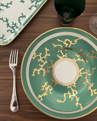 Raynaud Cristobal rim dinner plate in Limoges porcelain