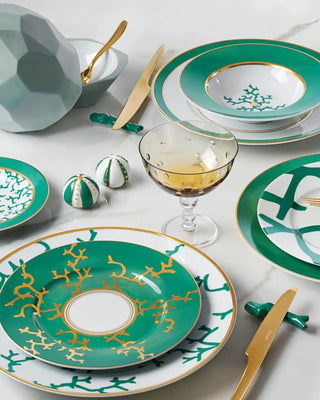 Raynaud Cristobal rim presentation plate in Limoges porcelain with full coral decoration - Buy now on ShopDecor - Discover the best products by RAYNAUD design