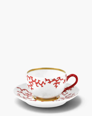 Raynaud Cristobal tea cup with saucer in Limoges porcelain