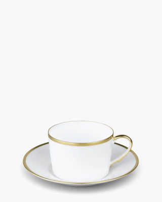 Raynaud Fontainebleau tea cup with saucer in Limoges porcelain