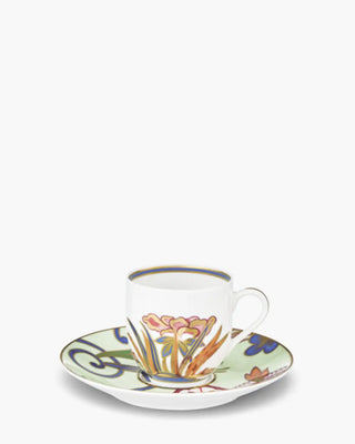 Raynaud Imari coffee cup with saucer in Limoges porcelain