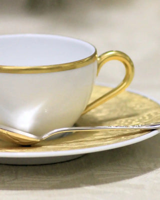 Raynaud Italian Renaissance coffee cup with saucer in Limoges porcelain