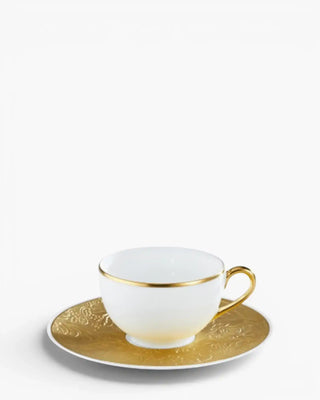 Raynaud Italian Renaissance coffee cup with saucer in Limoges porcelain