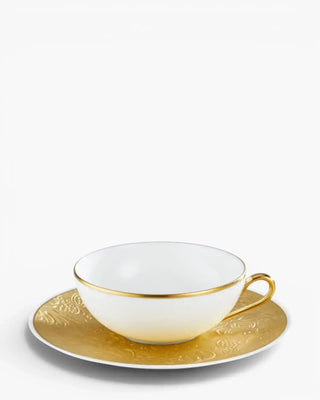 Raynaud Italian Renaissance tea cup extra with saucer in Limoges porcelain
