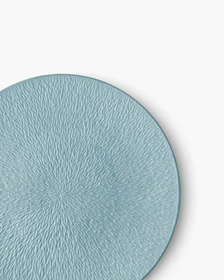 Raynaud Minéral fully engraved coupe dinner plate in Limoges porcelain with coloured decoration