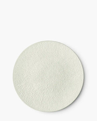 Raynaud Minéral fully engraved coupe dinner plate in Limoges porcelain with coloured decoration