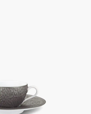 Raynaud Minéral coffee cup with saucer in Limoges porcelain with coloured decoration