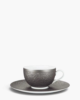 Raynaud Minéral tea cup with saucer in Limoges porcelain with coloured decoration