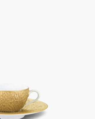Raynaud Minéral coffee cup with saucer in Limoges porcelain with coloured decoration