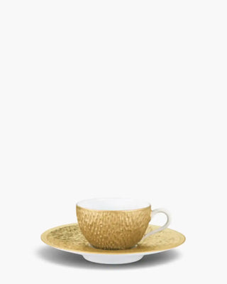 Raynaud Minéral coffee cup with saucer in Limoges porcelain with coloured decoration