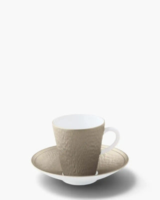 Raynaud Minéral coffee cup with saucer in Limoges porcelain with coloured decoration