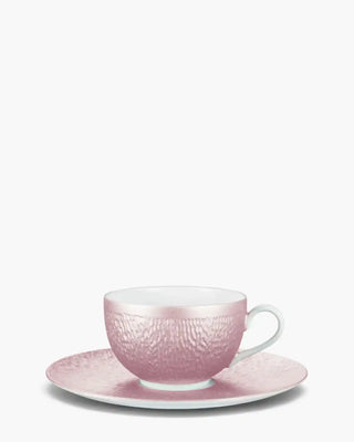 Raynaud Minéral tea cup with saucer in Limoges porcelain with coloured decoration