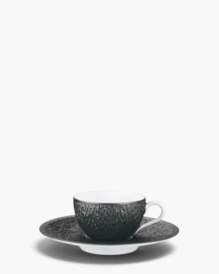 Raynaud Minéral coffee cup with saucer in Limoges porcelain with coloured decoration