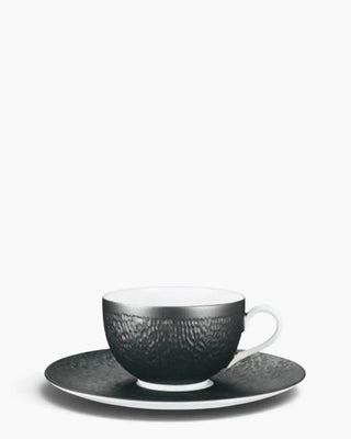 Raynaud Minéral tea cup with saucer in Limoges porcelain with coloured decoration