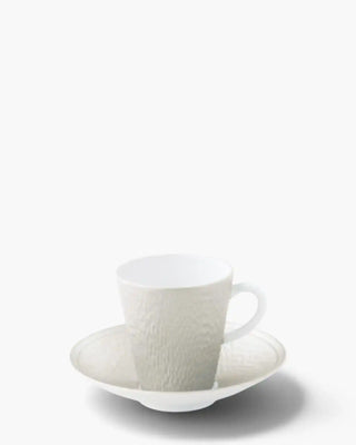 Raynaud Minéral coffee cup with saucer in Limoges porcelain with coloured decoration