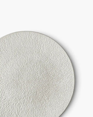 Raynaud Minéral fully engraved coupe dinner plate in Limoges porcelain with coloured decoration
