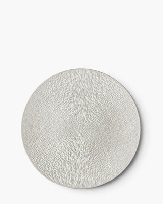 Raynaud Minéral fully engraved coupe dinner plate in Limoges porcelain with coloured decoration