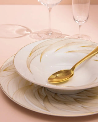 Raynaud Phénix coupe deep plate in Limoges porcelain with gold decoration