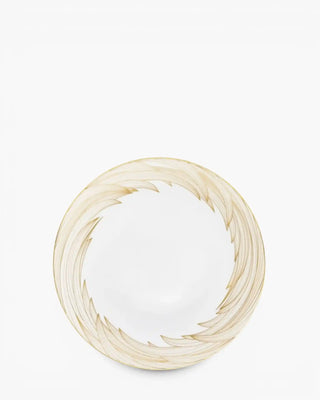 Raynaud Phénix coupe dinner plate in Limoges porcelain with gold decoration