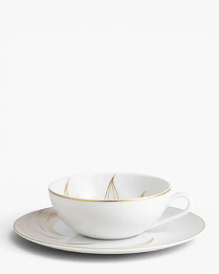 Raynaud Phénix tea cup with saucer in Limoges porcelain with gold decoration