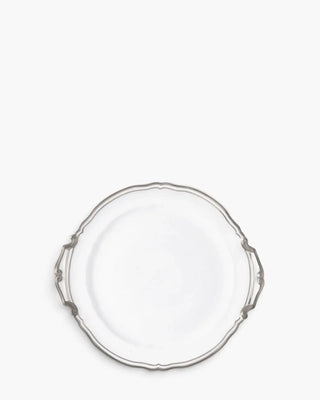 Raynaud Polka cake serving plate with handles in Limoges porcelain