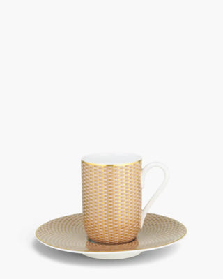 Raynaud Trésor coffee cup with saucer in Limoges porcelain with coloured decoration