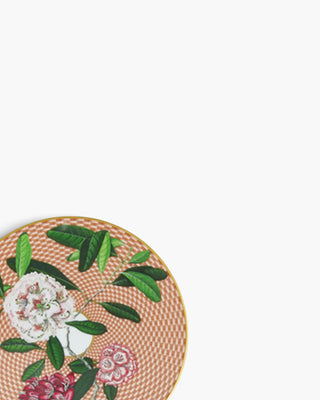 Raynaud Trésor Fleuri coupe dinner plate in Limoges porcelain with coloured decoration