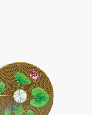 Raynaud Trésor Fleuri coupe dinner plate in Limoges porcelain with coloured decoration