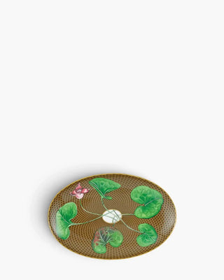 Raynaud Trésor Fleuri oval side plate in Limoges porcelain with coloured decoration