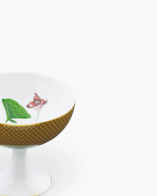 Raynaud Trésor Fleuri sundae cup in Limoges porcelain with coloured decoration