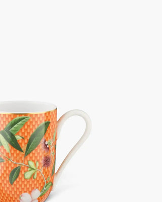 Raynaud Trésor Fleuri mug in Limoges porcelain with coloured decoration